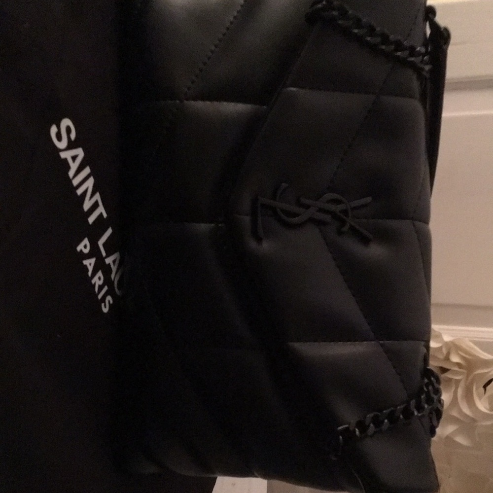 Black Quilted Leather Crossbody Bag - Picture 6 of 6